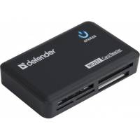 Карт-ридер Defender Optimus (microSD, SDHC, M2, MS, CF, MS Duo, RS-MMC, black, USB2.0)