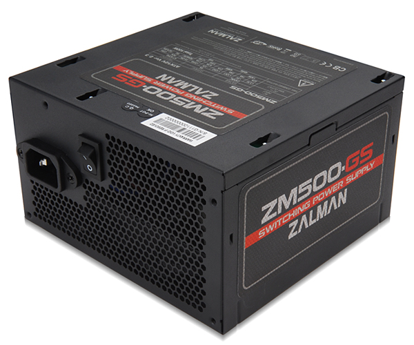 Блок питания ZALMAN 500W (ZM-500-GS2, 120mm, 20+4+4+4pin, 1*PCI-E 6+2pin, 1*PCIE 6pin, 6*SATA, 4*HDD, 1*FDD) RTL