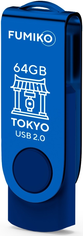 Флеш накопитель USB 2.0 64Gb FUMIKO TOKYO (FTO-10, 30MB/s, blue)