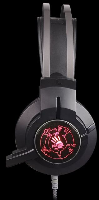 Наушники A4Tech Bloody G430 (полноразмерные закрытые, с микрофоном, регулятор, игровые, 2.3m, подсветка, black)