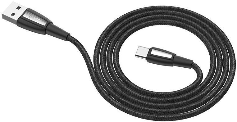Кабель USB 2.0 Am - Type-C 1.0m (X39 Titan, 3A, нейлоновая оплётка, black) hoco