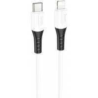 Кабель USB 2.0 Type-C - Lightning 1.0m (X82 iP PD, 3A, 20W, быстрая зарядка, силиконовый, PD, white) hoco