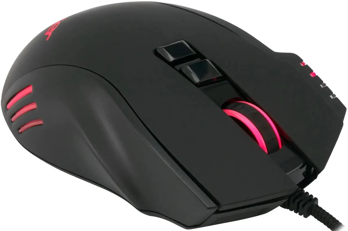 Мышь Acer OMW150 (USB, optical, 4800dpi, игровая, RGB подсветка, soft-touch, 1.8m, black)