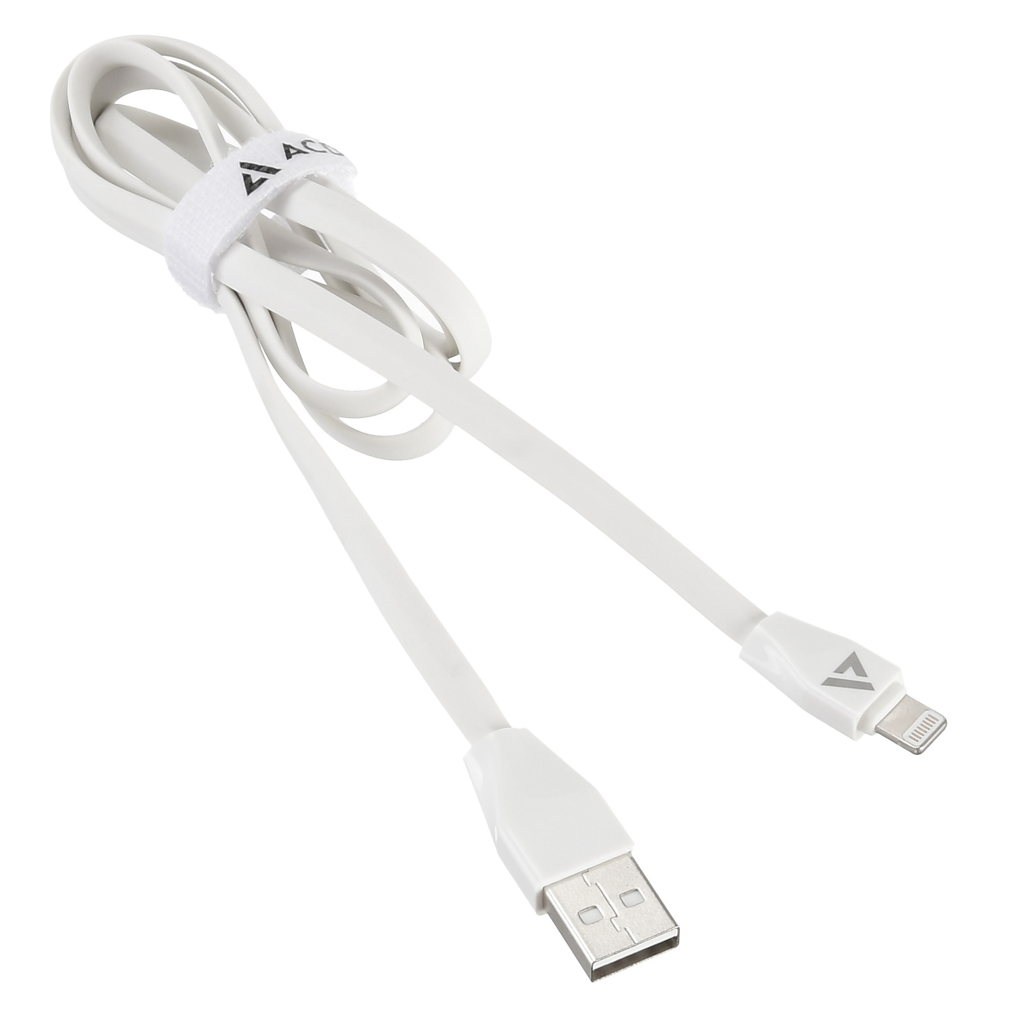 Кабель USB 2.0 Am - Lightning 1.0m (ACD-U920-P5W, быстрая зарядка, не замерзает и не спутывается, white) ACD
