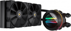 Водяное охлаждение Cougar Poseidon GT240 (1150/1151/1155/1156/1200/1366/1700/2011/2066/TR4/TRX4/FM1/FM2/AM2/AM3/AM4/AM5, Радиатор: Al, Водоблок: Cu, 2 вентилятора: 120mm, 600-2000rpm, <35dBa, 4pin, PWM, Помпа: 3200rpm, 3pin, 250W, ARGB, black) RTL