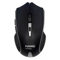 Мышь беспроводная FUMIKO FWM-02LG (optical, 2400dpi, 2xAAA, black-silver)