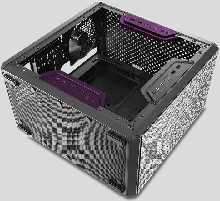 Корпус COOLER MASTER Q300L (без БП, mATX, USB3.0, blue LED Fan, black)