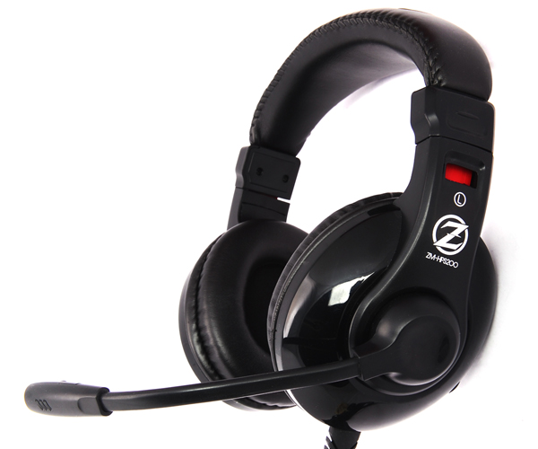 Наушники ZALMAN ZM-HPS200 (полноразмерные закрытые, с микрофоном, 2m, black)