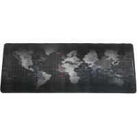 Коврик для мыши (Карта мира, тканевый на резиновой основе, игровой, black, 700x300x2mm)