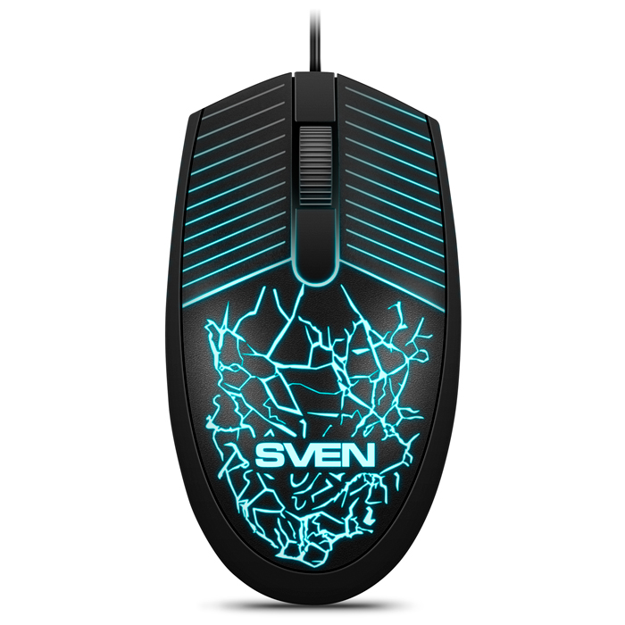 Мышь Sven RX-70 (USB, optical, 1200dpi,  динамическая подсветка, black)