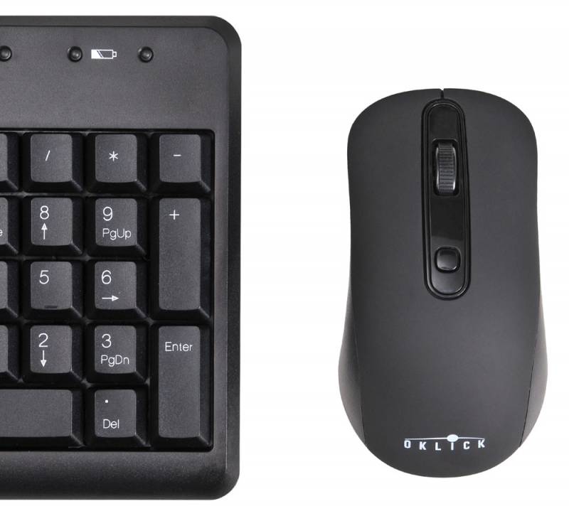 Клавиатура+мышь беспроводные Oklick 270M (black)