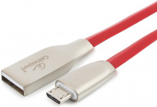 Кабель USB 2.0 Am - micro USB 1.8m (CC-G-mUSB01R-1.8M, серия Gold, не спутывается, red) Cablexpert