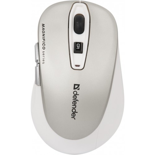 Мышь беспроводная Defender Magnifico MB-535 Nano (IR-laser, 2000dpi, AA, grey-white)