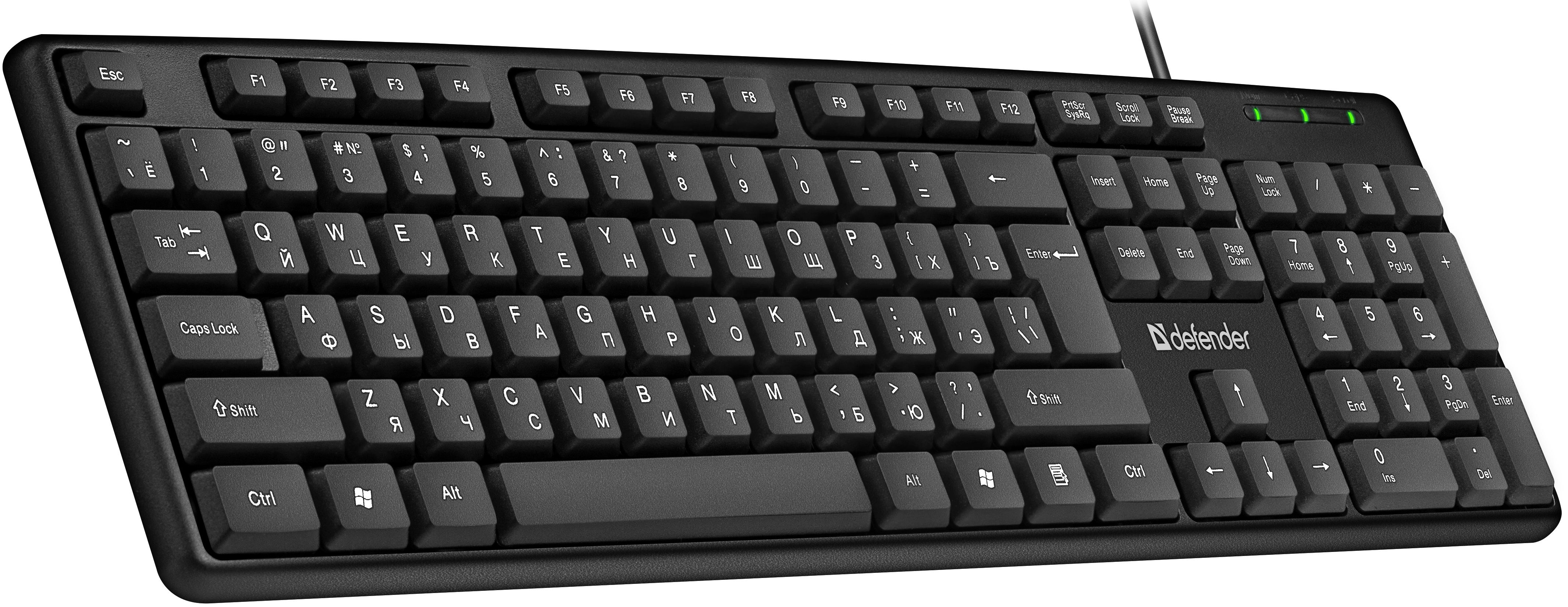 Клавиатура Defender Element HB-520 (USB, 1.5m, black)