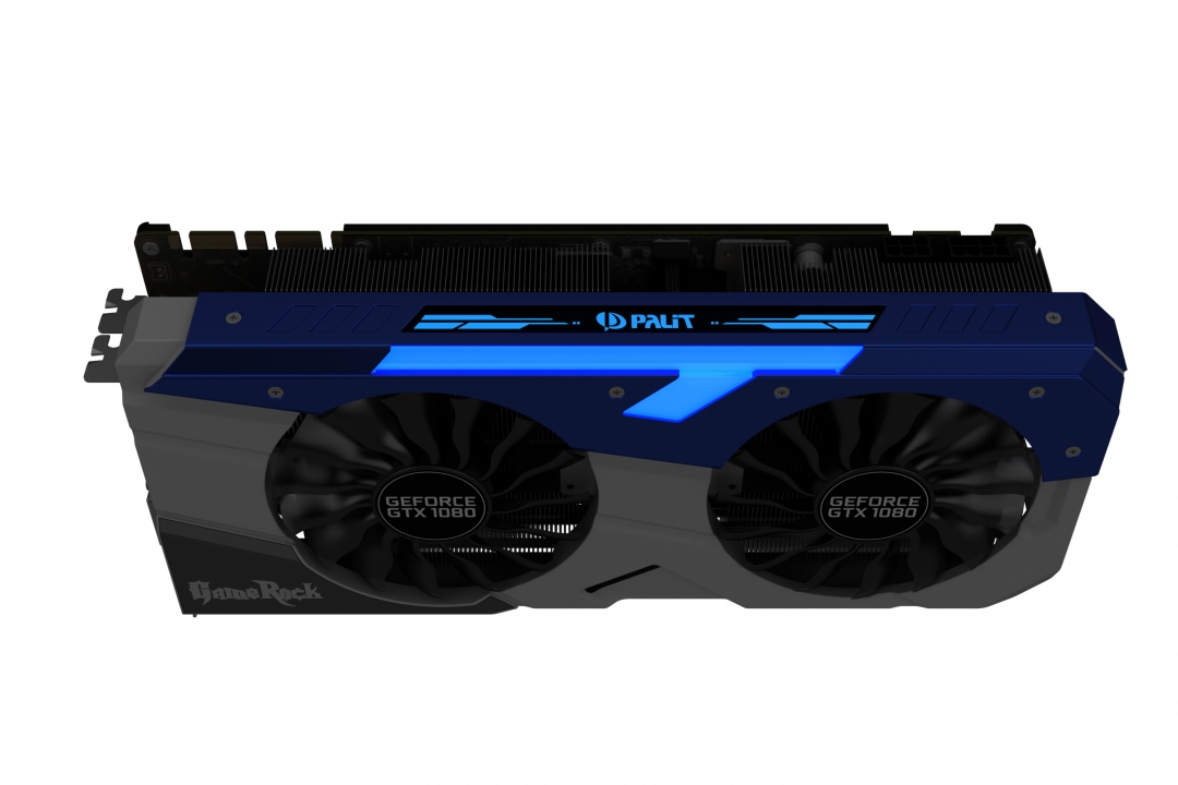 Видеокарта Palit GF GTX1080 GameRock Premium 8192Mb (256bit, GDDR5X, 3xDP+DVI+HDMI) RTL