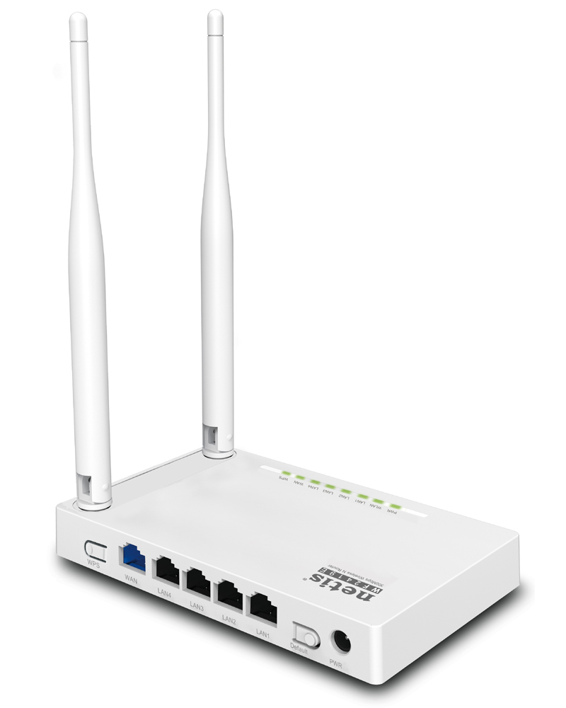 Роутер NETIS WF2419E (300Mbps, 2.4GHz, 4 ports, 100Mbps, 2 внешние несъёмные антенны 5dBi, white)