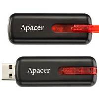 Флеш накопитель USB 2.0 64Gb Apacer AH326 (AP64GAH326B-1, black)