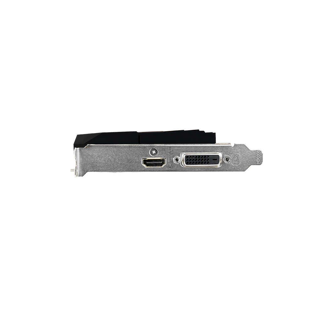 Видеокарта Gigabyte GF GT1030 2Gb (GV-N1030OC-2GI, 64bit, GDDR5, HDMI+DVI) RTL