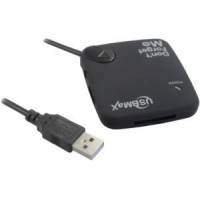 Карт-ридер COMBO GC-UHCD01  (MS/M2/TF/SD), 3  порта USB 2.0, черный, USB 2.0