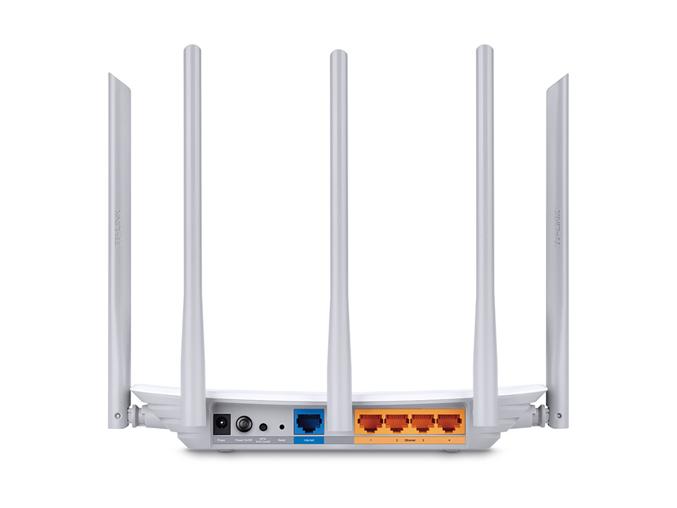 Роутер TP-LINK Archer C60 (1350Mbps, 2.4/5GHz, 4 ports, 100Mbps, 5 внешних несъёмных антенн, white)