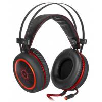 Наушники Defender DeadFire G-530D (полноразмерные закрытые, c микрофоном, игровые, 2.2m, промо-код "Crossout", black-red)