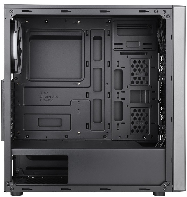 Корпус ACCORD Jazovo Plus VI (без БП, ATX, USB 3.0, RGB, no Fan, black)