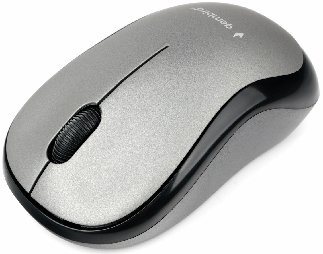 Мышь беспроводная Gembird MUSW-260 (optical, 1000dpi, 2xAAA, soft-touch, black-grey)