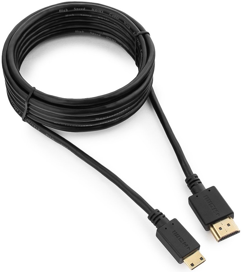 Кабель HDMI (m) - MiniHDMI (m) 3.0m (CC-HDMI4C-10, 4K, ver.2.0, медь, с позолоченными контактами, экранированный, black) Cablexpert