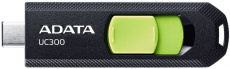 Флеш накопитель USB 3.2 64Gb ADATA UC300 (ACHO-UC300-64GRBK/GN, OTG Type-C, 100MB/s, black-green)