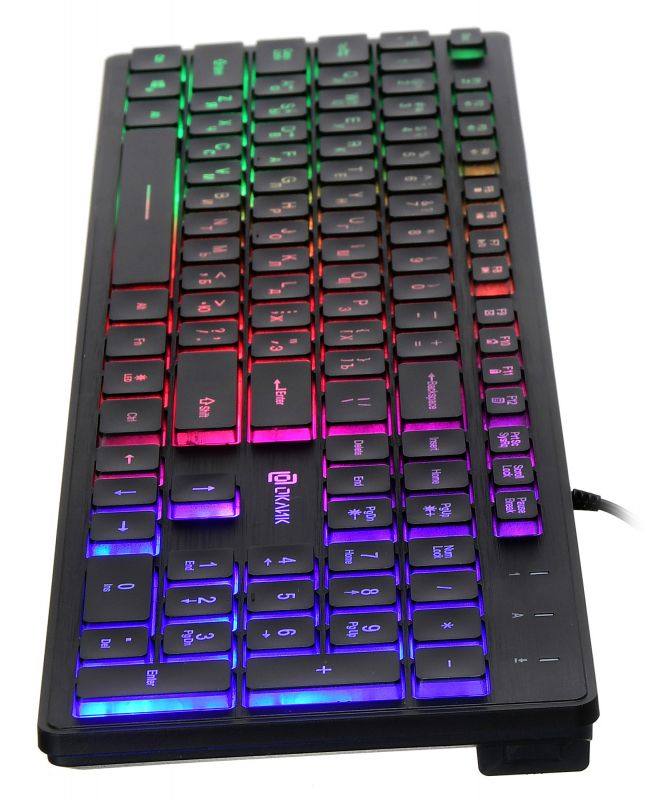 Клавиатура Oklick 550ML (USB, радужная подсветка, black)