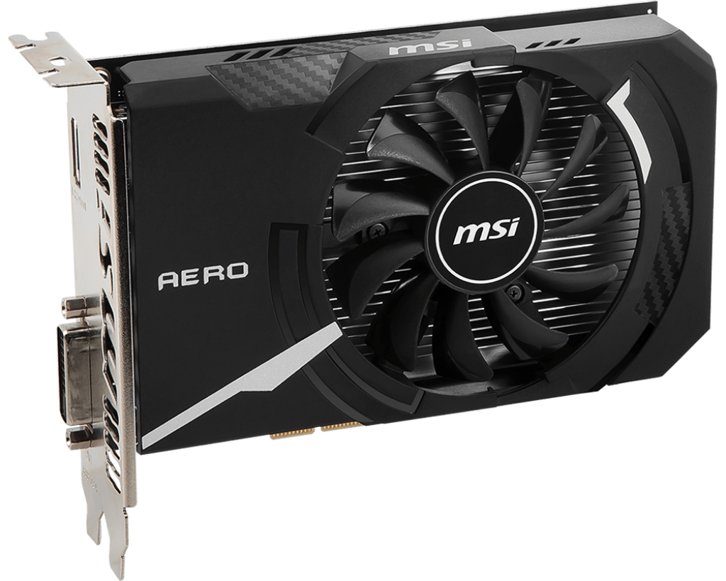 Видеокарта MSI GF GT1030 2Gb (GT 1030 AERO ITX 2GD4 OC, 64bit, DDR4, DVI+HDMI) RTL