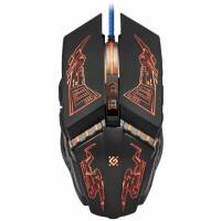Мышь Defender Halo Z GM-430L (USB, optical, 3200dpi, игровая, подсветка, промо-код "Crossout", black)