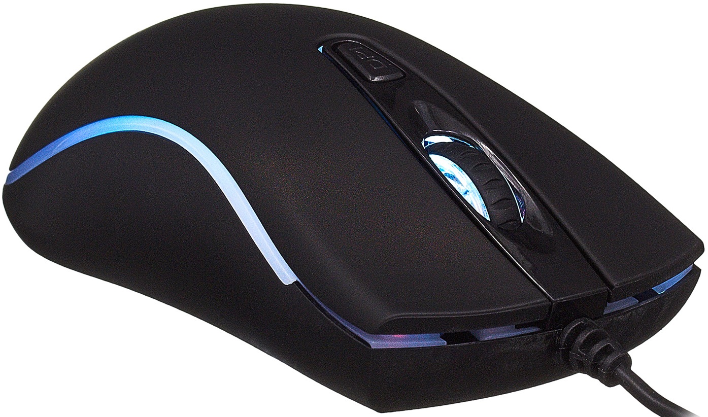Мышь Oklick TOKUGAWA 704G (USB, optical, 1600dpi, игровая, подсветка, soft-touch, 1.5m, black)