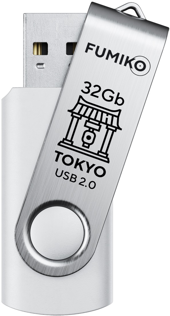 Флеш накопитель USB 2.0 32Gb FUMIKO TOKYO (FTO-24, 30MB/s, white)