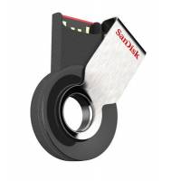 Флеш накопитель USB 2.0 16Gb SanDisk Cruzer Orbit (SDCZ58-016G-B35, black-silver)
