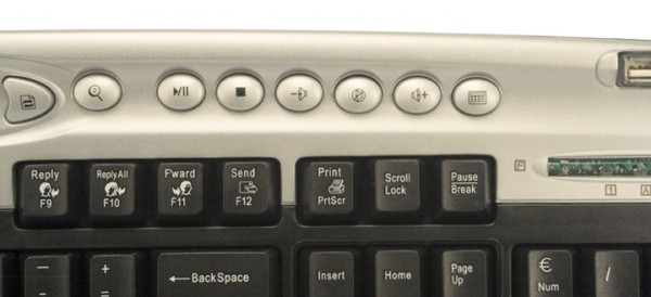 Клавиатура Oklick 330M (USB+PS/2, USB порт, black-silver)
