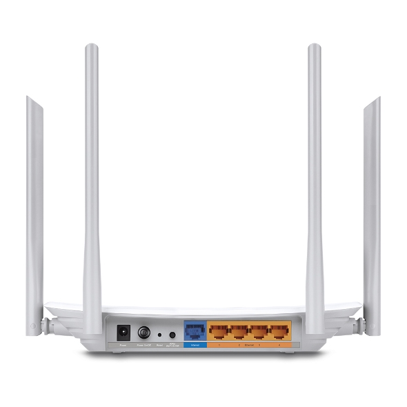 Роутер TP-LINK Archer C50 (RU) ver.6.x (1167Mbps, 2.4/5GHz, 4 ports, 100Mbps, 4 внешние несъёмные антенны 5dBi, white-grey)