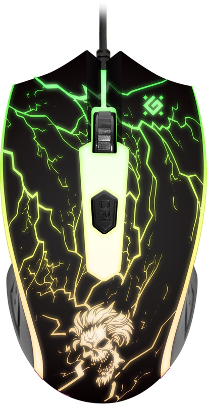Мышь Defender Thunderbolt GM-925 ((USB, optical, 7200dpi, подсветка, игровая, редактор макросов, 1.5m, black)