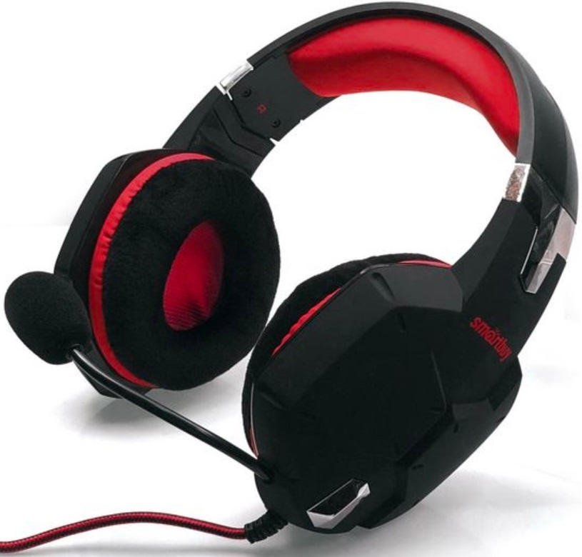 Наушники Smartbuy Rush Viper SBHG-2200 (полноразмерные закрытые, с микрофоном, регулятор, игровые, 3m, black-red)