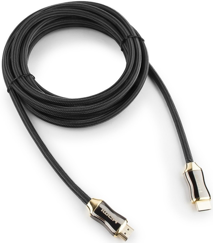 Кабель HDMI (m) - HDMI (m) 4.5m (CC-P-HDMI03-4.5M, серия Platinum, 4K, ver.2.0, с позолоченными контактами, тканевая оплётка, black) Cablexpert