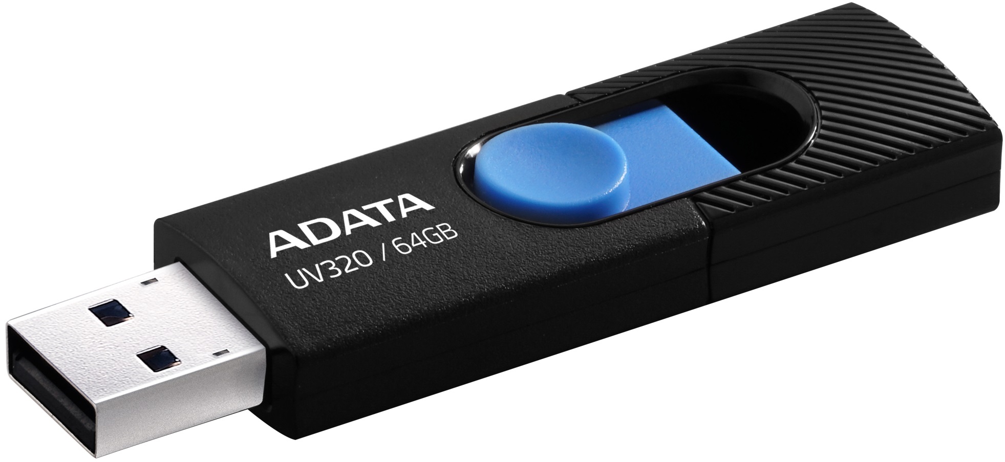 Флеш накопитель USB 3.2 64Gb ADATA UV320 (AUV320-64G-RBKBL, 100MB/s, black-blue)