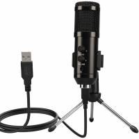 Микрофон TKL (USB, настольный, конденсаторный, выключатель, 1.5m, black)