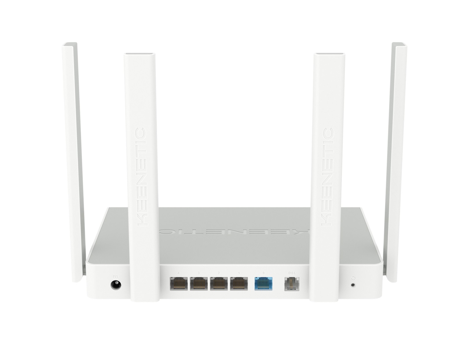 Роутер Keenetic Giga SE (KN-2410) (ADSL2+, 400/867Mbps, 2.4/5GHz, 4 port, 1000Mbps, 4 внешние несъёмные антенны 5dBi, порт SFP, 2*USB, USB Printer/FTP Server/3G/4G/LTE, grey-white)
