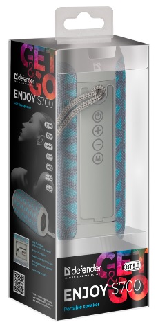 Колонка Defender Enjoy S700 (10W, портативная, аккумулятор 1200mAh, Bluetooth v.5.0, AUX, USB, MicroSD, FM, MP3, TWS, blue)