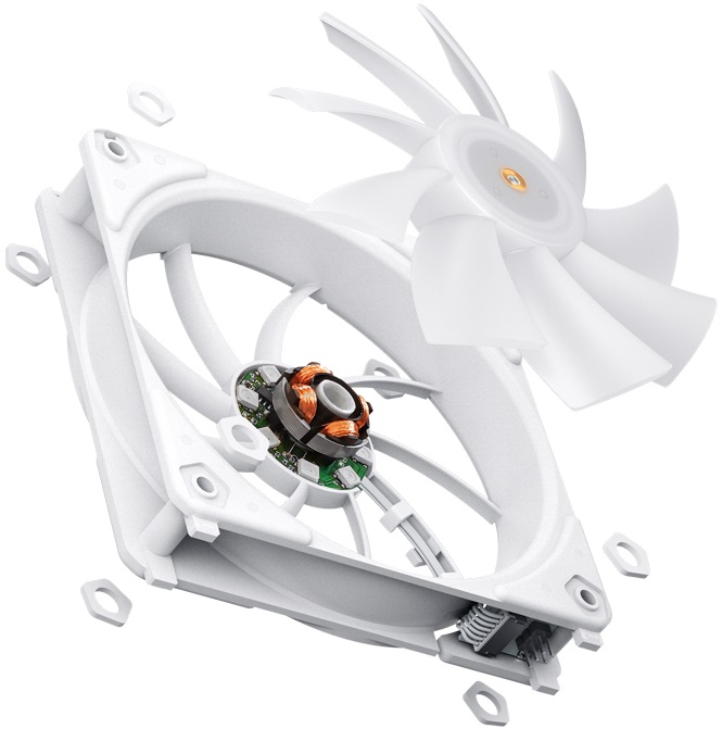 Вентилятор JONSBO Magic Fan ZF-120W (120x120x25mm, Hydro, 500-1500rpm, 24-29dBa, 4pin, PWM, ARGB, white, 2 штуки) RTL