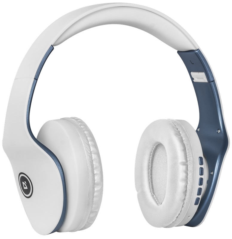 Гарнитура Defender FreeMotion B525 (полноразмерная закрытая, беспроводная, Bluetooth 5.0, с микрофоном, до 8 часов работы от батареи, MicroSD, FM, складная, white-blue)