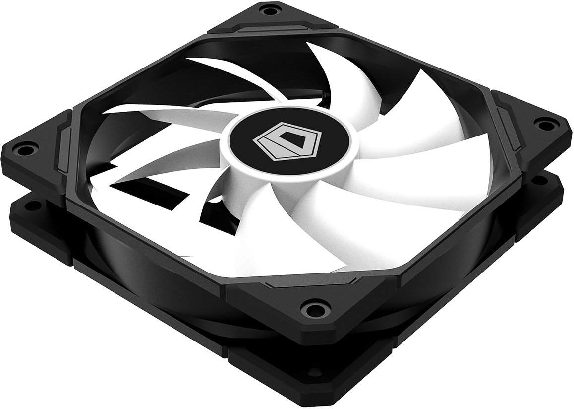 Вентилятор ID-Cooling TF-12025-ARGB Trio (120x120x25mm, Hydro, 500-1500rpm, 14-31dBa, 4pin, PWM, ARGB, black-white, 3 штуки) RTL