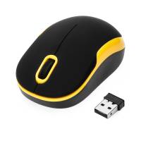Мышь беспроводная Gembird MUSW-200BKY (optical, 1000dpi, AA, black-yellow)