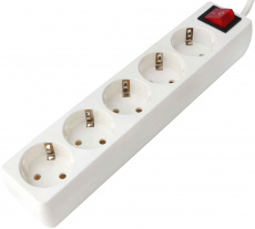 Сетевой удлинитель Гарнизон (EL-NB-G5-W-3, 5 розеток, 3 метра, 10A, white) OEM
