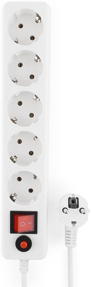 Сетевой фильтр Гарнизон (ECL-5-W-1.4, 5 розеток, 1.4 метра, 10A, white) OEM